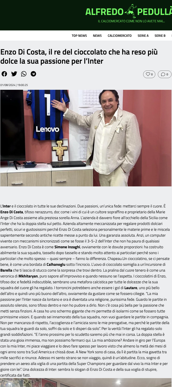 Cattura della pagina completa — Alfredo Pedullà, agosto 2024